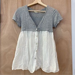 Babydoll button up top